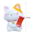 thumbnail image 4 of Adornos de gatos de la suerte, juego de 8 figuras de gatos de la riqueza, miniatura de la fortuna, lindo gatito de resina, adorno para escritorio, 4 of 6