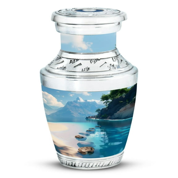 SUBSH Beach Urn - Small Urns for Ashes - Cremation Urn for Ashes - Cremation Urn for Adults - Cremation Urns for Adult Ashes Women (3 inch Pack of 1)