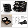 thumbnail image 3 of 12-Drawer Utility Rolling Cart with Metal Tabletop, Drawer Organizer with Wheels, Scrapbook Paper Office School Organizer,Black, 3 of 8