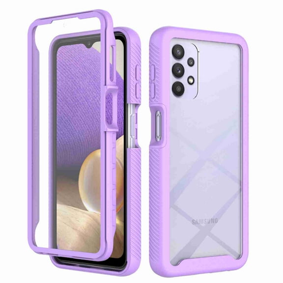JiaheCover for Samsung Galaxy A52 5G Case, Samsung A52 5G Phone Case with Built-in Screen Protector Clear Slim Back Cover Shockproof Rugged Heavy Duty Bumper Full Body Protective Case, Purple