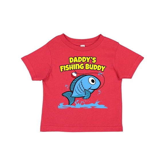 Inktastic Daddy's Fishing Buddy (blue) Boys or Girls Toddler T-Shirt