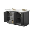 thumbnail image 7 of Wyndham Collection Wcf414160d-Qtz-Us3mxx Strada 60" Free Standing Double Basin Vanity Set, 7 of 7