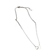 thumbnail image 1 of Collar de doble corazón, gargantilla minimalista de cadena con colgante de corazón. Plata, 1 of 8