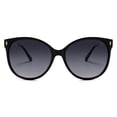thumbnail image 2 of Lentes de Sol Redondos Polarizados SOJOS para Mujeres y Hombres, Sobredimensionados, Protecci f3n UV, Negro/Gris, 2 of 6