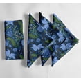 thumbnail image 1 of Vargottam Blue LeavesDesign Cotton Muslin Napkins - Set of 12, 20-Inch, Luxurious Soft Cloth Napkins for Dining & Events, Absorbent, Washable & Tableware, 1 of 7