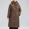 thumbnail image 2 of Fashion Winter Warm Jackets for Womens Plus Size Solid Color Long Sleeved Thick Loose Hooded Winter Long Sleeved Jacket Long Sleeved Jacket, 2 of 5