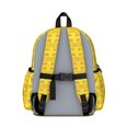 thumbnail image 3 of Sunflower and Flower Yellow Pattern Cute School Backpack with Padded Back and Adjustable Shoulder Straps 13.4"x11"x4.7", 3 of 5