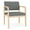 Gray, variant on Lenox Wood Reception Waiting Oversize Guest Chair / Natural Wood / Light Gray
