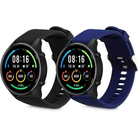 Watch s Compatible with Xiaomi Mi Watch/Mi Watch Color Sport - Straps Set of 2 Replacement Silicone -