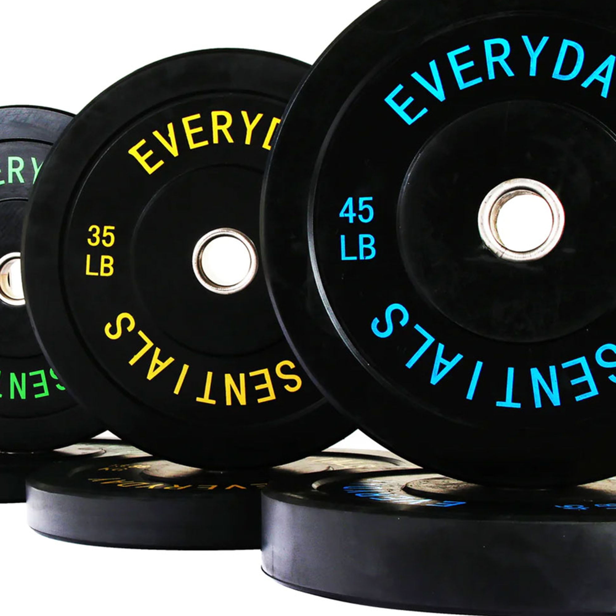 BalanceFrom Color Coded Olympic Bumper Plate Weight Plate with Steel Hub, 260 lbs.