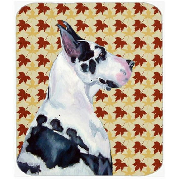 Carolines Treasures  Great Dane Fall Leaves Portrait Mouse Pad