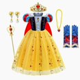 thumbnail image 1 of Vestido de princesa Blancanieves para niña, disfraz con capa, vestido de baile de encaje para Halloween, fiesta de cumpleaños, vestido de Cosplay para niños de 2 a 10 años Fivean unisex, 1 of 2