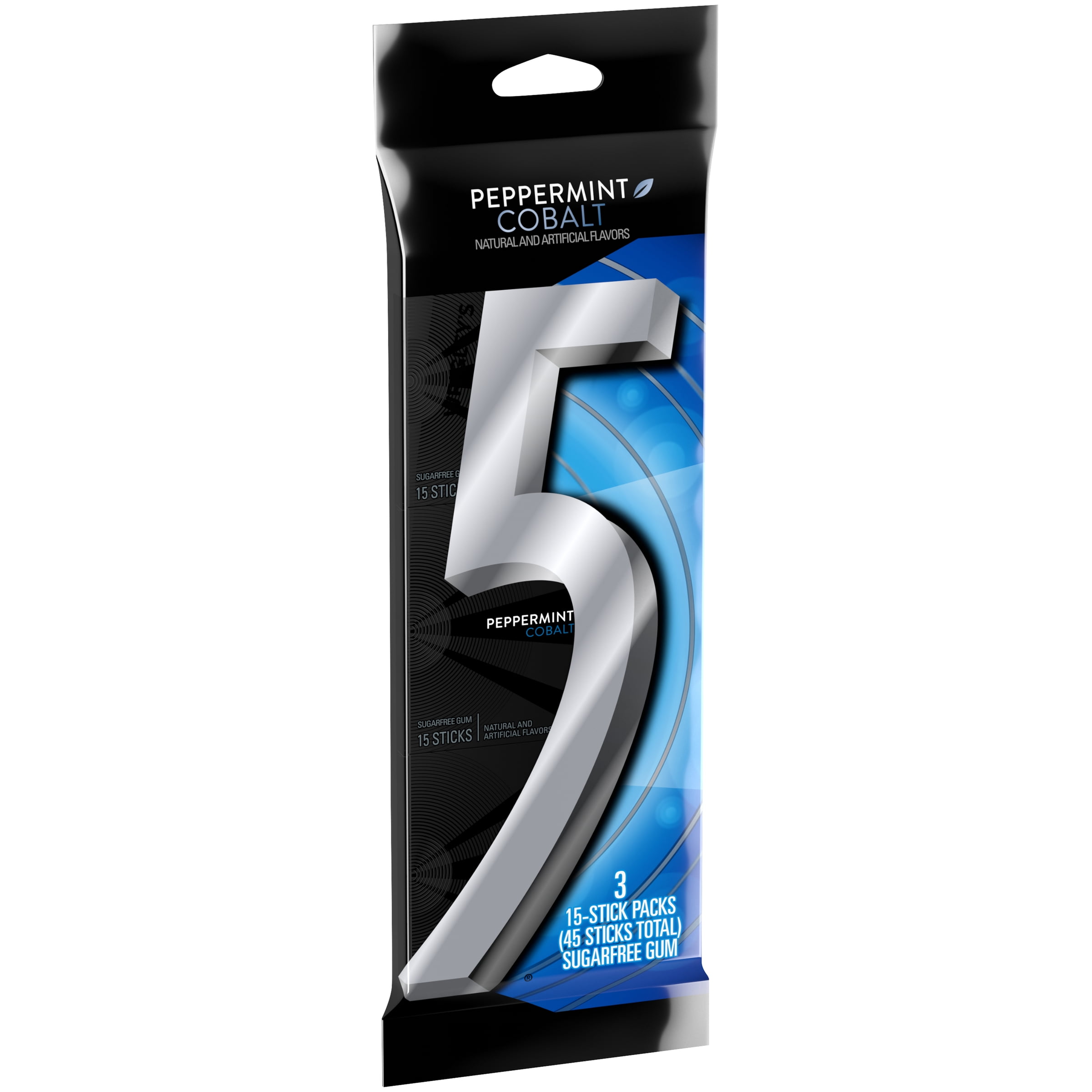 Wrigley's 5 Peppermint Cobalt Sugarfree Gum Multipack - 45ct