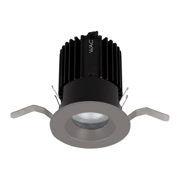 R2RD1T-W827-HZ-WAC Lighting-Volta 2 Inch 1 LED Shallow Regressed Round Trim-Haze Finish-60 Beam Spread-2700 Color Temperature-85 Color Rendering Index