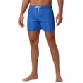 thumbnail image 4 of INSPIRAR CHIC Pantalones Cortos de Playa para Hombre, Ligeros, de Color Sólido, con Cintura Elástica y Cordón, Verano, 28 Azul, 4 of 6
