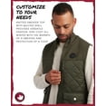 thumbnail image 4 of CANADA WEATHER GEAR Men's Vest - Zip Up Sweater Yoke Front & Back Quilted Heated Vest for Men M-XXL, 4 of 7