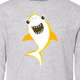 thumbnail image 4 of Inktastic Cute Shark, Little Shark, Yellow Shark Long Sleeve Youth T-Shirt, 4 of 5