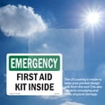 thumbnail image 6 of First Aid Kit Inside OSHA Emergency Rigid Plastic Sign 14 Inch x 10 Inch - 5 Pack, 6 of 8