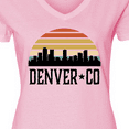 thumbnail image 4 of Inktastic Denver Colorado Skyline Vintage Women's V-Neck T-Shirt, 4 of 5