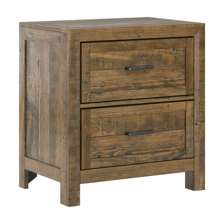 Newboti Lisque Brown 2-Drawer Nightstand 529906127358287