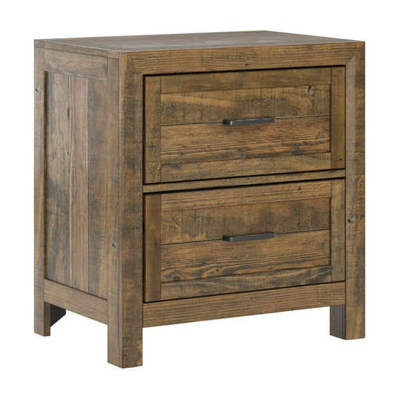 Newboti Lisque Brown 2-Drawer Nightstand 529906127358287