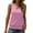 Pink, variant on Langwyqu Summer Women Solid Color V-Neck Sleeveless Tank Tops Camisole