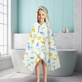 thumbnail image 6 of Colorful Dinosaur and Tropical Pattern Hooded Bath Towel，50"x30" for Ages 3 To 12 Kids, Quick Dry Lightweight Soft Microfiber Hood Beach Towel Cover Up for Kids, 6 of 7