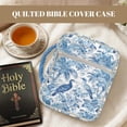 thumbnail image 6 of TSOVTHRID Toile De Jouy Quilted Bible Carrying Case for Women Men, Bible Cover with Multi Pockets, Portable Tropical Floral Bird Palm Tree Print Bibles Protective Cover with Handle, 6 of 7
