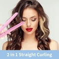 thumbnail image 2 of EECOO Hair Straightener Flat Iron, 4 Colors 2 in 1 Mini Bangs Hair Straightener Beauty Flat Iron Heating Curler Ceramic Tourmaline Plate Wave Straightener, 2 of 5