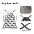 thumbnail image 3 of Yiaed Happy Football Print Drawstring Bags Drawstring Backpack Bulk String Back Pack Gym Sport Bag-Small, 3 of 5