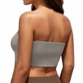 thumbnail image 3 of Kingdiese Womens Plus Size's Solid Bandeau Bikini Top Strapless High Cut Swimwear For Pool And Beach Everyday Comfort And Bride Bathing Suits for Women plus Size, Size L, 3 of 6