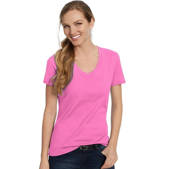 Hanes S04V Hanes Women'S Nano-T V-Neck T-Shirt, Pack Of 5