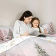 thumbnail image 5 of Homewish Bowknot Xmas Tree Bedding Comforter Set, Fairy Tale Christmas Twin Comforter Sets, Kawaii Princess Style Reversible Bedding Set, Lightweight Room Decor, 2 Pieces, 5 of 8