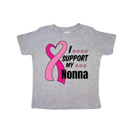 

Inktastic Breast Cancer Awareness I Support My Nonna with Pink Ribbon Gift Toddler Boy or Toddler Girl T-Shirt