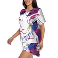 thumbnail image 2 of Lsque Colorful Bulldog Women's Short-Sleeved Pajama Set - 2 Piece Soft and Lightweight Sleepwear Set-Medium, 2 of 9
