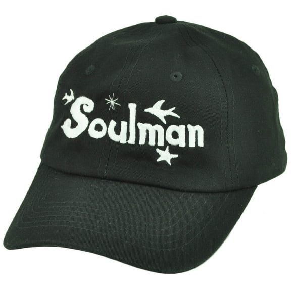 Soulman Rocky Johnson Black Garment Wash Hat Cap Adjustable Wrestler Clip Buckle