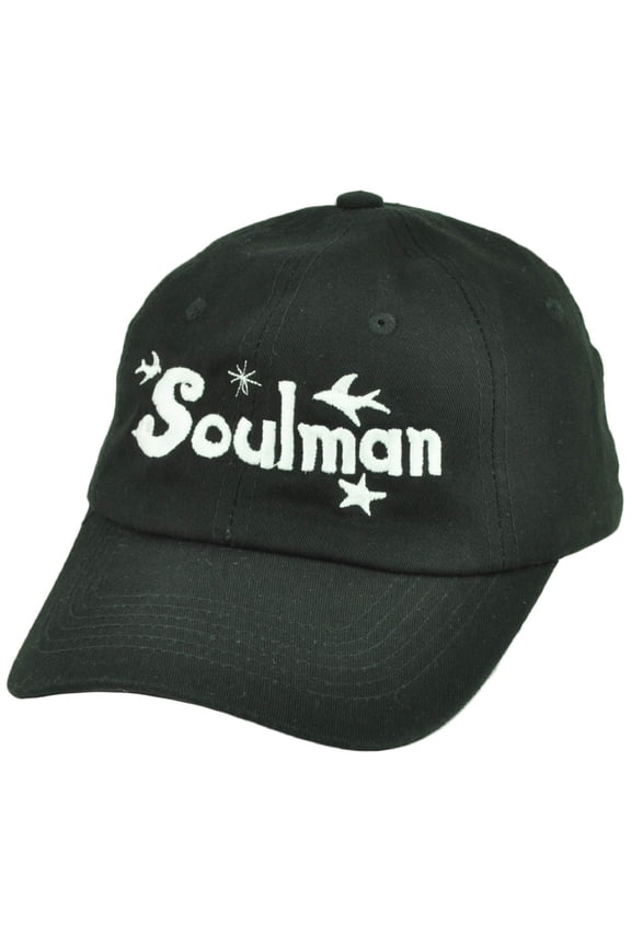 Soulman Rocky Johnson Black Garment Wash Hat Cap Adjustable Wrestler Clip Buckle