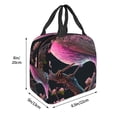 thumbnail image 3 of Salouo Bird 2 for Unisex Lunch Bag Leakproof Lunch Tote Large Capacity Reusable Insulated Lunch Box Cooler Lunch Container for Work/Office/Picnic/Travel-Black, 3 of 8