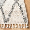 thumbnail image 3 of SAFAVIEH Berber Fringe Amyas Geometric Shag Area Rug, Cream/Blue, 6'7" x 6'7" Square, 3 of 10