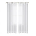 thumbnail image 2 of Solid Color Sheer Curtain Single Panel, Modern Simple Translucidus Sheer Waterproof Sunscreen UV Proof Curtain Fashion Home Decor Window Clear Valance, Single Panel,White,51.96*72.04", 2 of 10