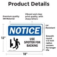 thumbnail image 2 of (2 Pack) Use Spotter For Backing Sign, 2 of 7