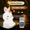 thumbnail image 6 of GUPUP Cute Rabbit Night Light for Kids, 10 Color Changing Gifts Light for Women Teen Girls Baby,Dimmable Bedside Lamp for Children Bedroom Kawaii Room Decor, 6 of 7