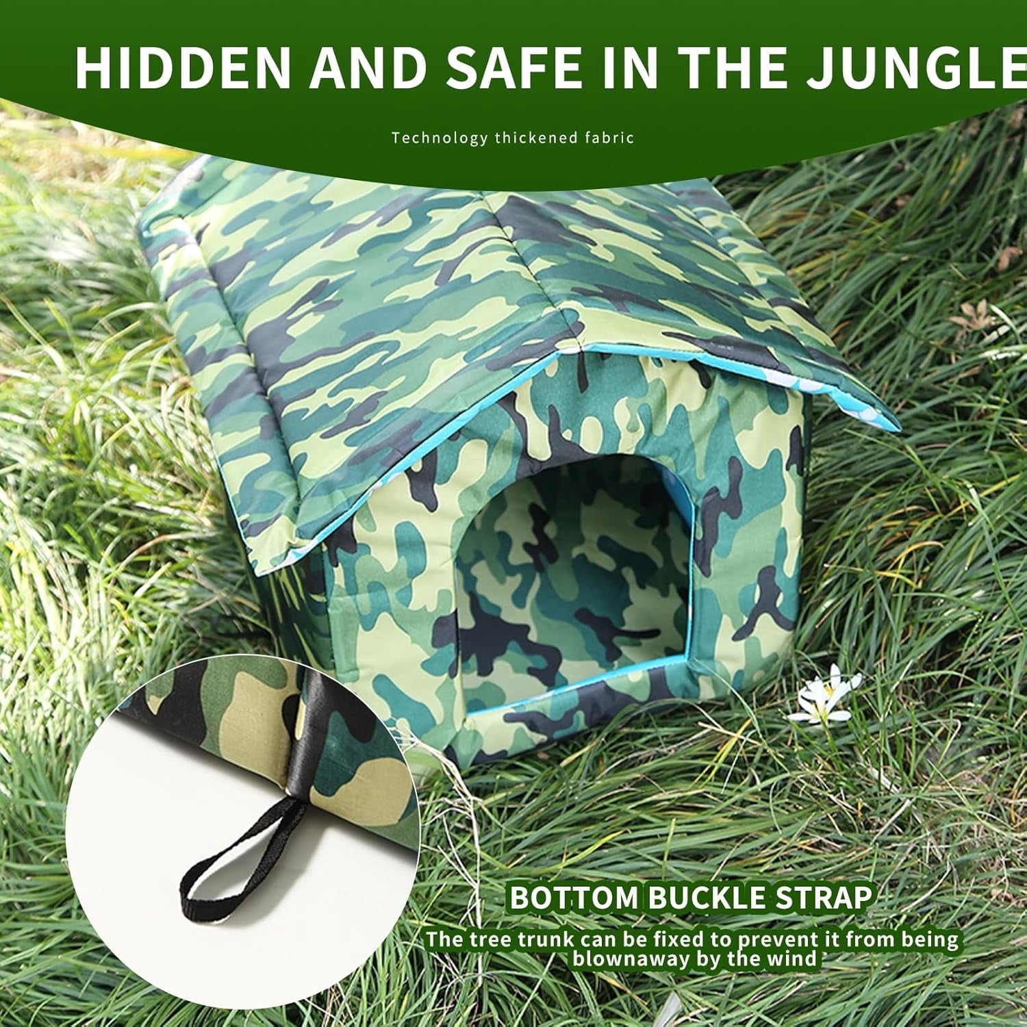 Outdoor Pet House, Waterproof Dog Cat Bed House for Dogs, Cats, Rabbits(Coffee,Medium)