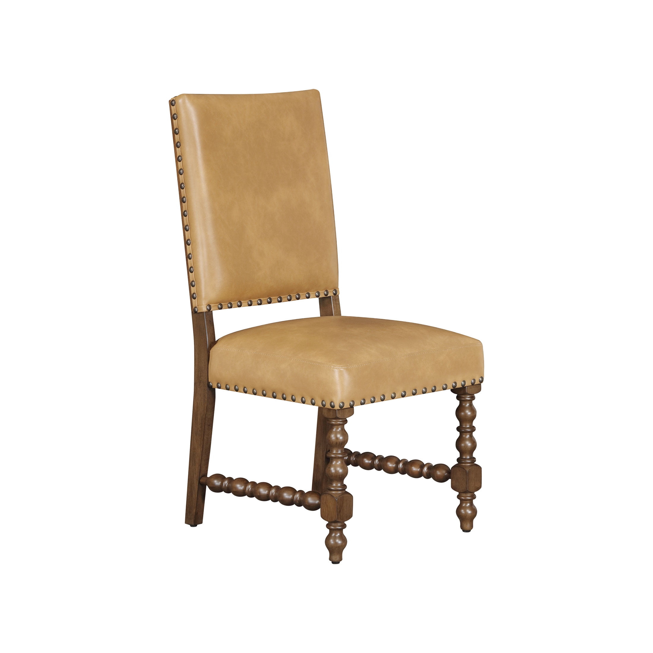 The Pioneer Woman Harper Faux Leather Dining Chairs, Set of 2, Tan Upholstery