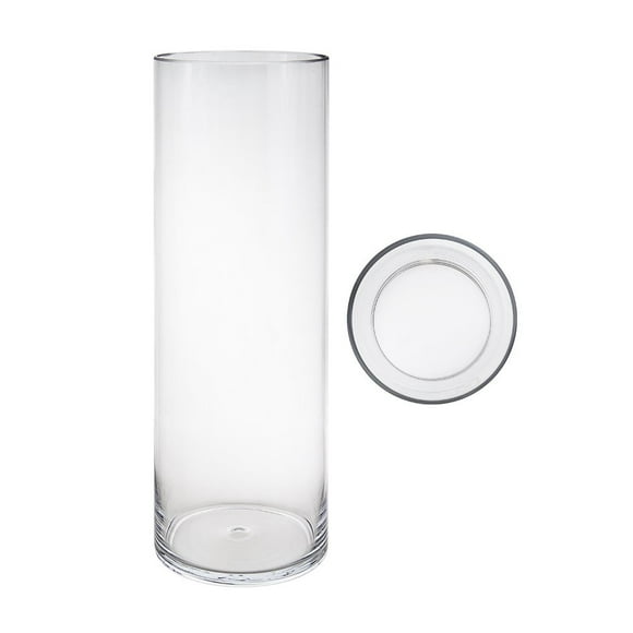 Mega Vases Vase Cylindrique 6 Pouces x 24 Pouces Décoratif en Verre Clair avec Base Robuste Centres de Table de Mariage Bouquets de Fleurs Décoration de Maison Célébrations Fêtes Événements Planification Arts et Artisanat