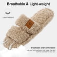 thumbnail image 4 of Ecetana Slippers for Women Fuzzy Plush Open Toe Cozy Warm Indoor Non-Slip House Shoes, 4 of 7