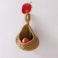 thumbnail image 3 of Storage Basket Strong Load Bearing Large Opening Space-saving Teardrop Shape Wall Mounted Hand-woven Basket Home Supply, 3 of 8