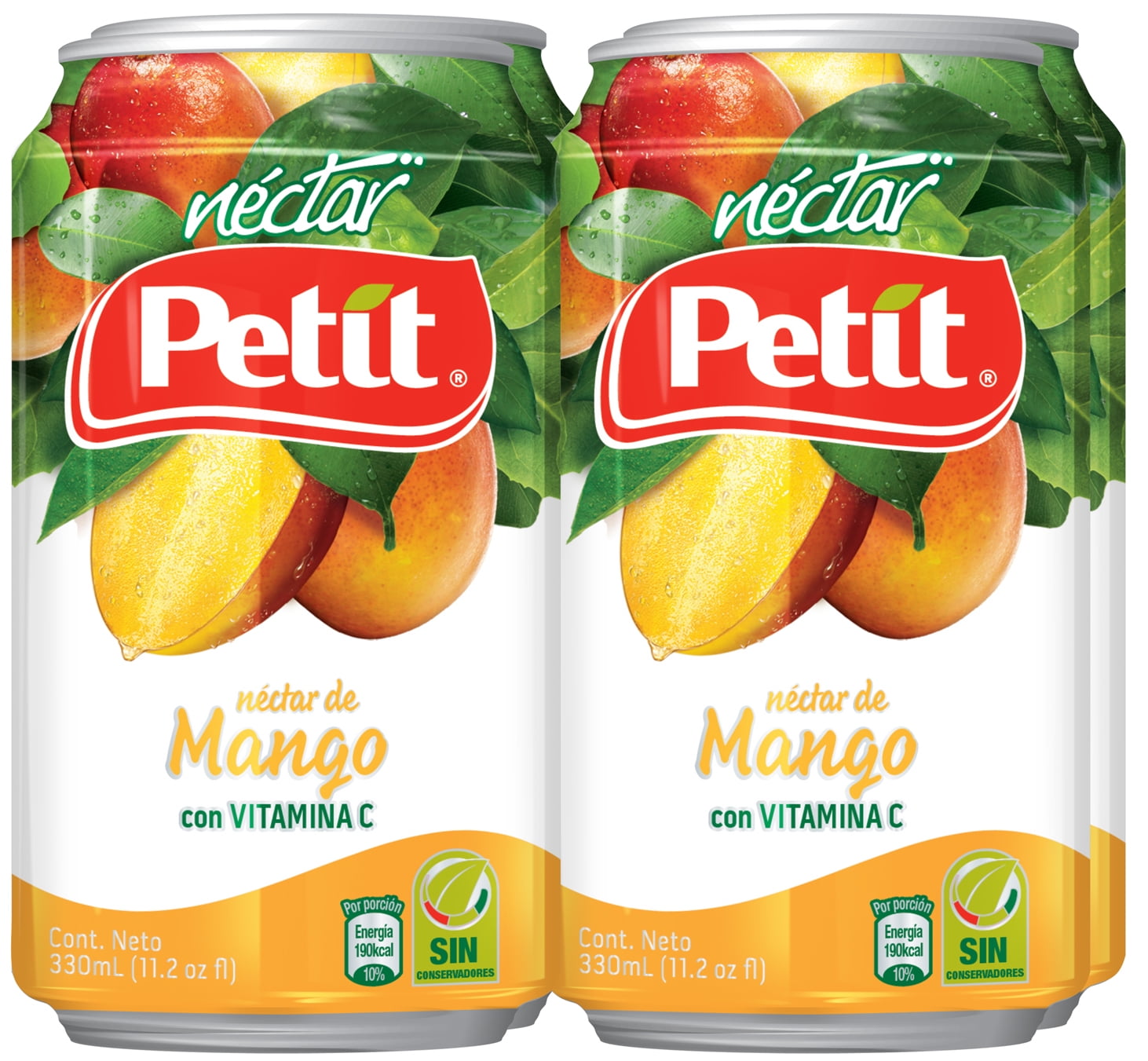 (4 pack) Petit Mango Nectar 11.2 fl oz Smooth Tropical Juice