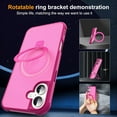 thumbnail image 2 of MYKOMI Compatible with iPhone 16E Case with Invisible Magnetic O-Ring Stand Military-Grade Case for iPhone 16E 6.1" 2025 [Compatible with Mag-Safe][Great Grip Feeling], 2 of 9