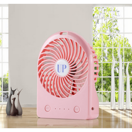 

Homeex Usb charging small fan student dormitory mini mute outdoor portable handheld desktop baby carriage clip fan Pink